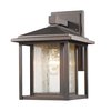 Z-Lite Aspen 1 Light Outdoor, Oil Rubbed Bronze And Clear Seedy 554S-ORB